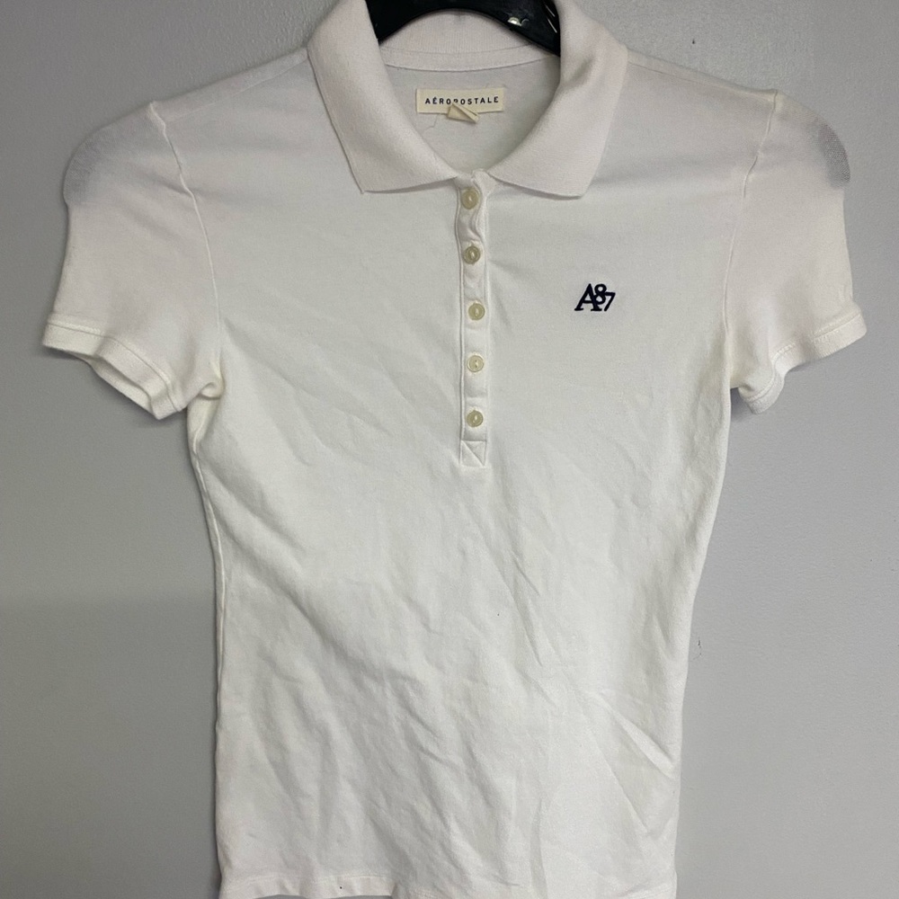 White polo button down - Picture 2 of 5